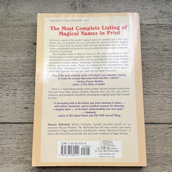 📖 The Complete Book of Magical Names Phoenix McFarland Ancient Goddesses - Picture 2 of 4